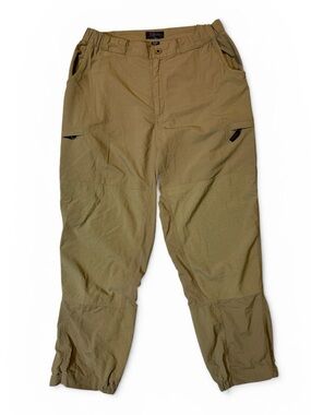 Railriders mens L Large khaki tan 30” cargo performance jogger pants EUC